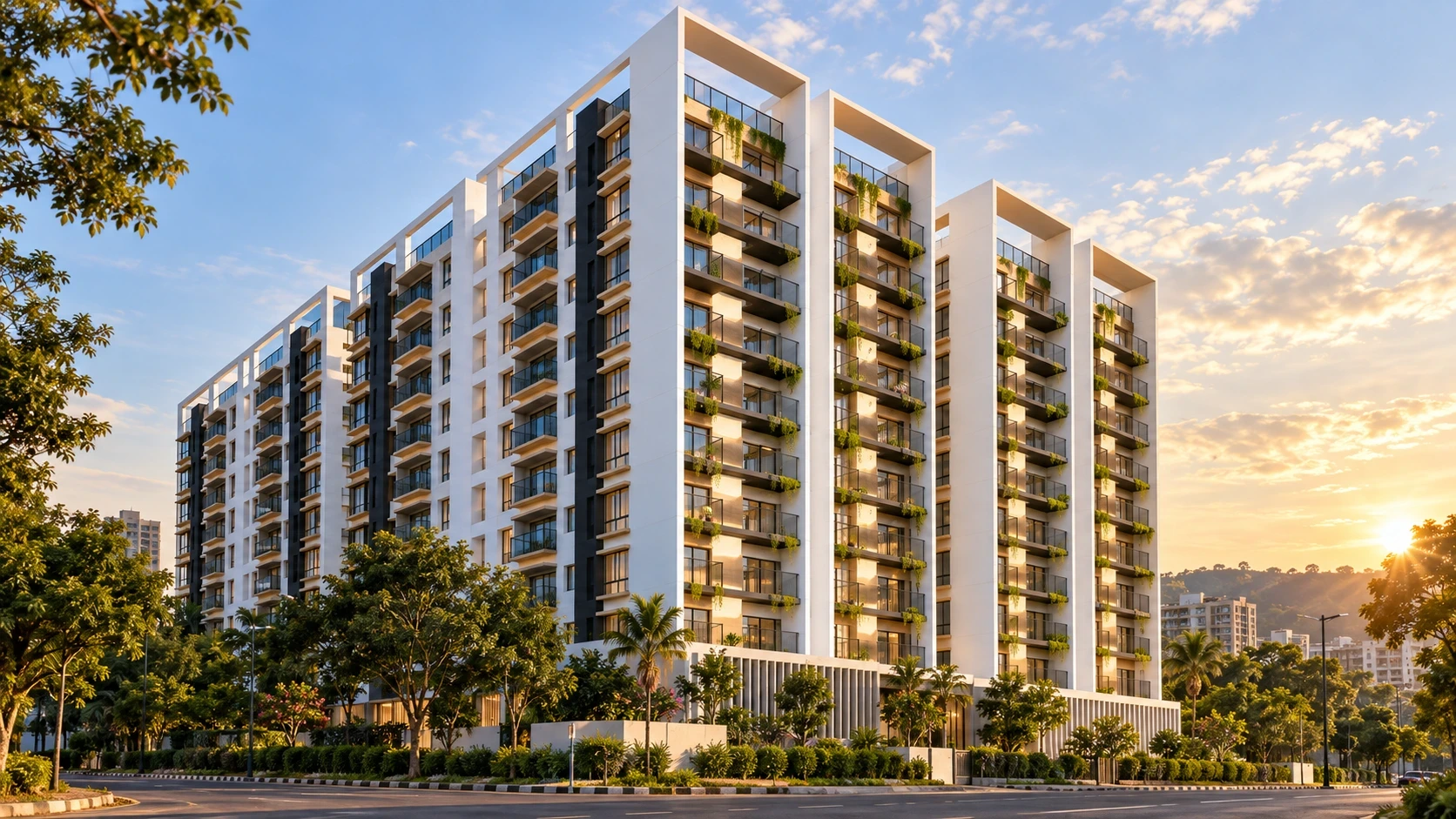 DDN Bluebell towers at golden hour